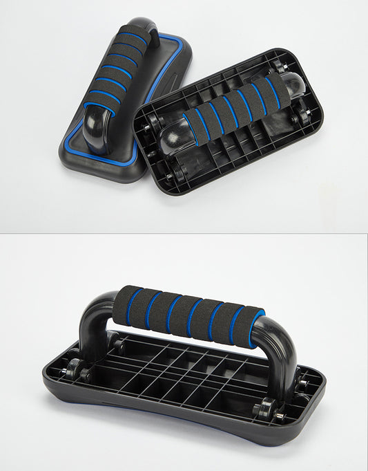 4-Wheel Ab Roller with Push-Up Stand for Fitness